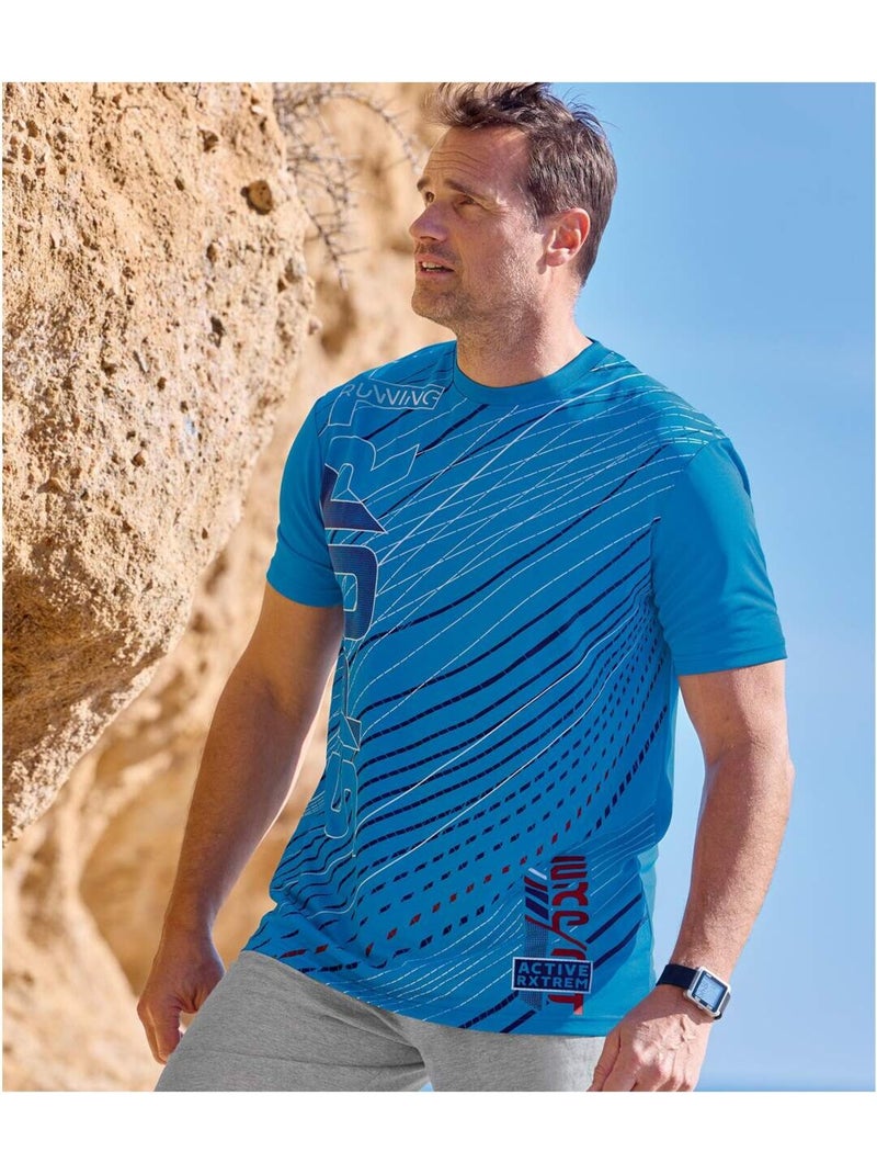 Lot de 3 tee-shirts active summer   - atlas for men Bleu Rouge Bleu - Kiabi