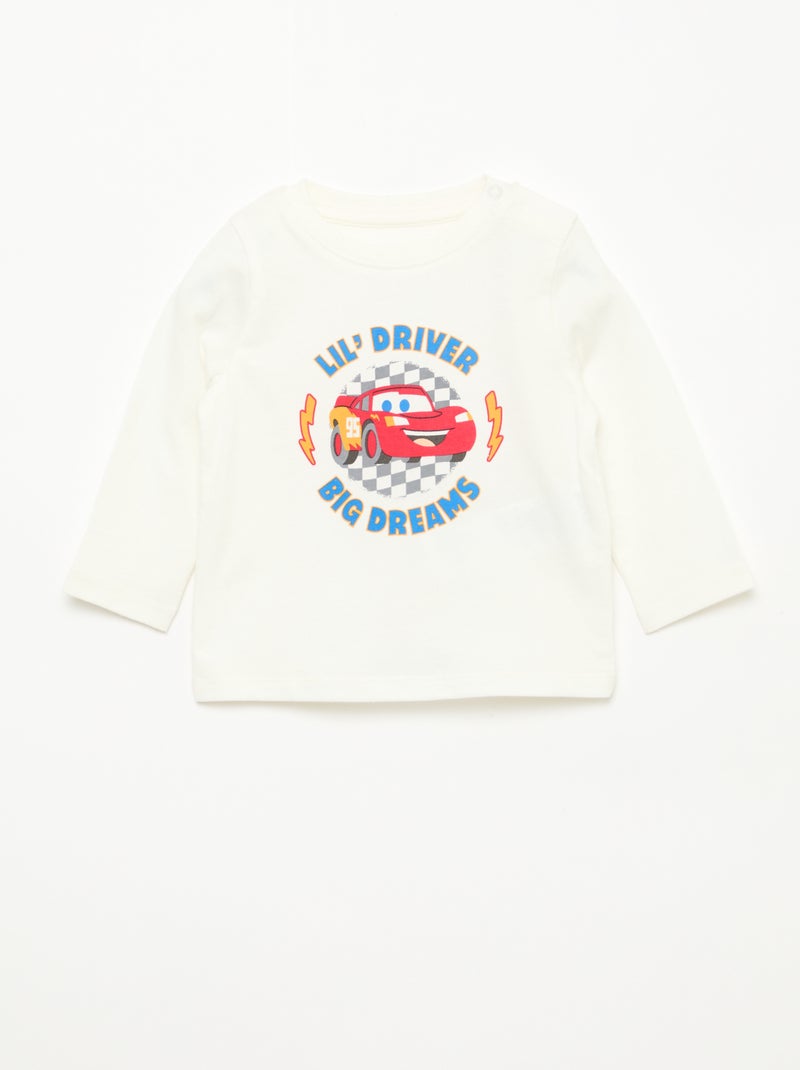 Lot de 3 tee-shirts 'Cars' Blanc/bleu/noir - Kiabi
