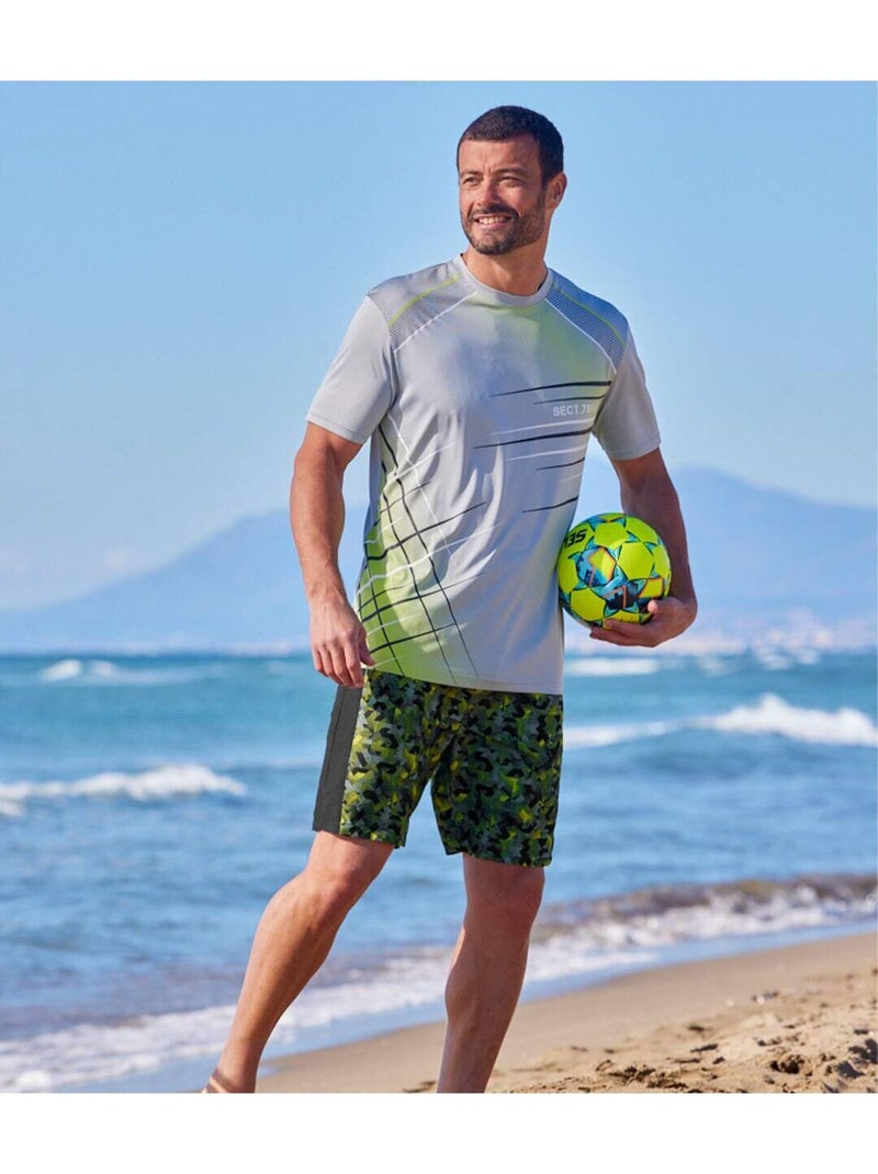 Lot de 3 Tee-Shirts Champion Sport  - Atlas For Men Gris Vert Noir - Kiabi