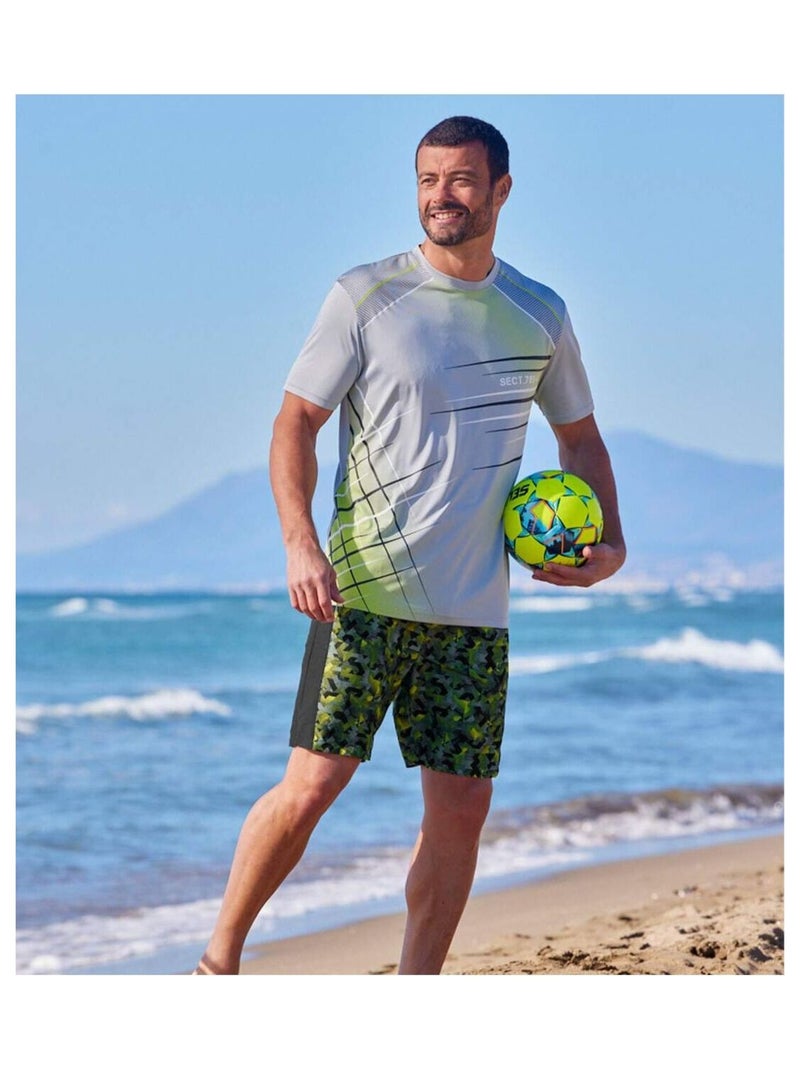 Lot de 3 Tee-Shirts Champion Sport   - ATLAS FOR MEN Gris Vert Noir - Kiabi