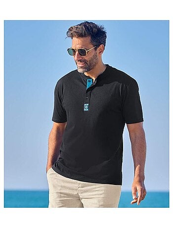 Lot de 3 Tee-shirts Col Boutonné Unis - ATLAS FOR MEN