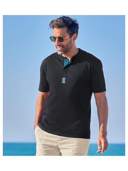 Lot de 3 Tee-Shirts Col Boutonné   - ATLAS FOR MEN - Kiabi