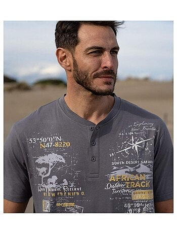 Lot de 3 Tee-Shirts Col Boutonné African Track - ATLAS FOR MEN