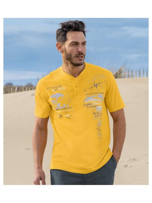 Lot de 3 Tee-Shirts Col Boutonné African Track   - ATLAS FOR MEN - Kiabi