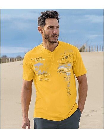 Lot de 3 tee-shirts col boutonné capri - atlas for men