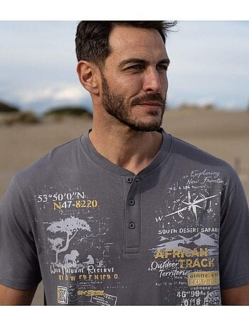 Lot de 3 tee-shirts col boutonné capri - atlas for men