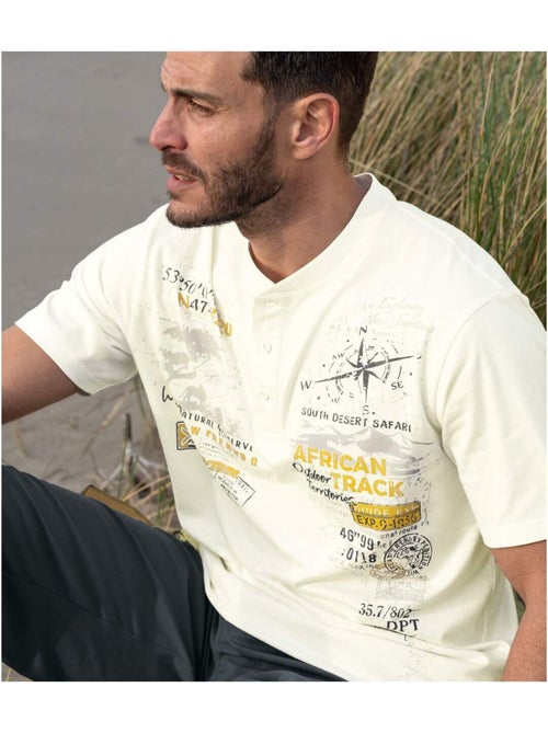 Lot de 3 tee-shirts col boutonné african track - atlas for men - Kiabi Lot de 3 tee-shirts col boutonné african track - atlas for men - Kiabi