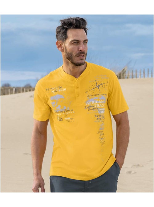 Lot de 3 tee-shirts col boutonné african track - atlas for men - Kiabi Lot de 3 tee-shirts col boutonné african track - atlas for men - Kiabi