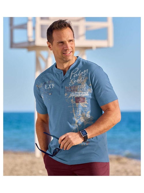 Lot de 3 Tee-Shirts Col Boutonné Capri   - ATLAS FOR MEN - Kiabi