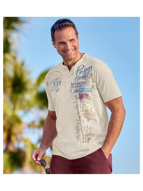 Lot de 3 Tee-Shirts Col Boutonné Capri   - ATLAS FOR MEN - Kiabi