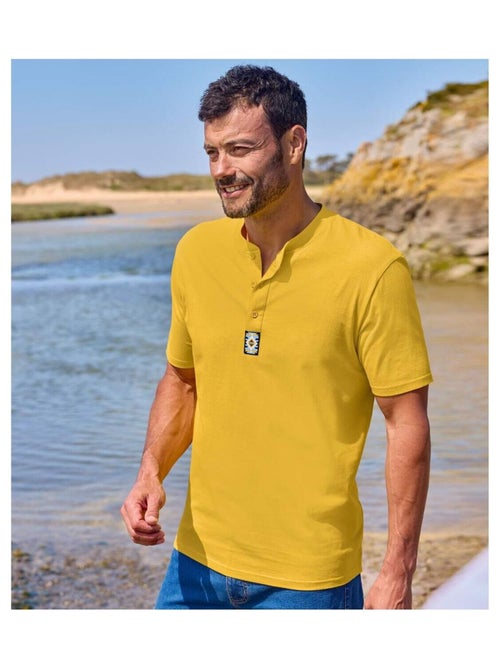 Lot de 3 Tee-shirts Col Boutonné Cotons   - ATLAS FOR MEN - Kiabi