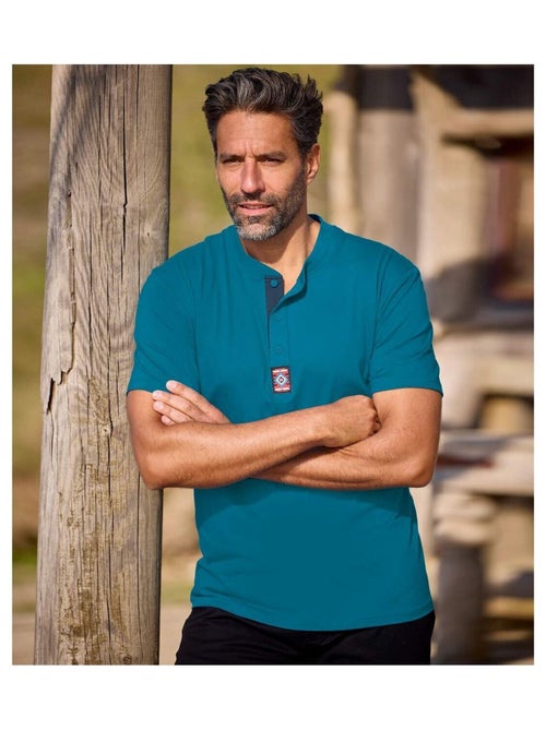 Lot de 3 Tee-Shirts Col Boutonné Décontraction   - ATLAS FOR MEN - Kiabi