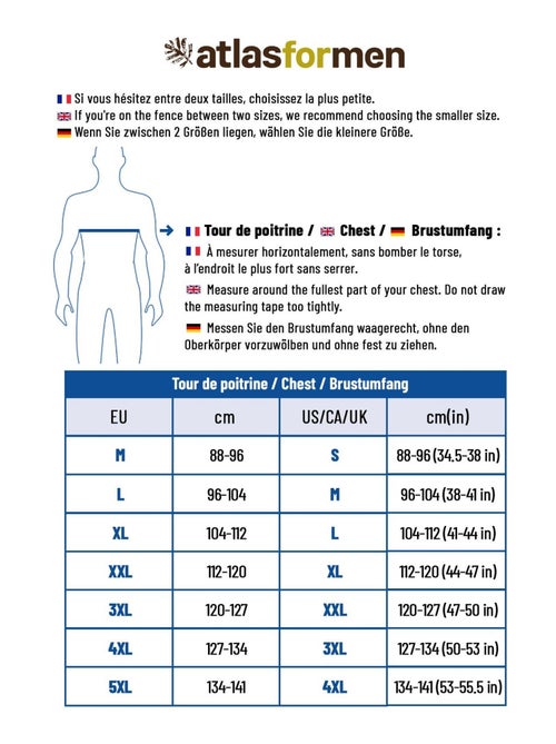 Lot de 3 Tee-Shirts Col Boutonné Décontraction   - ATLAS FOR MEN - Kiabi