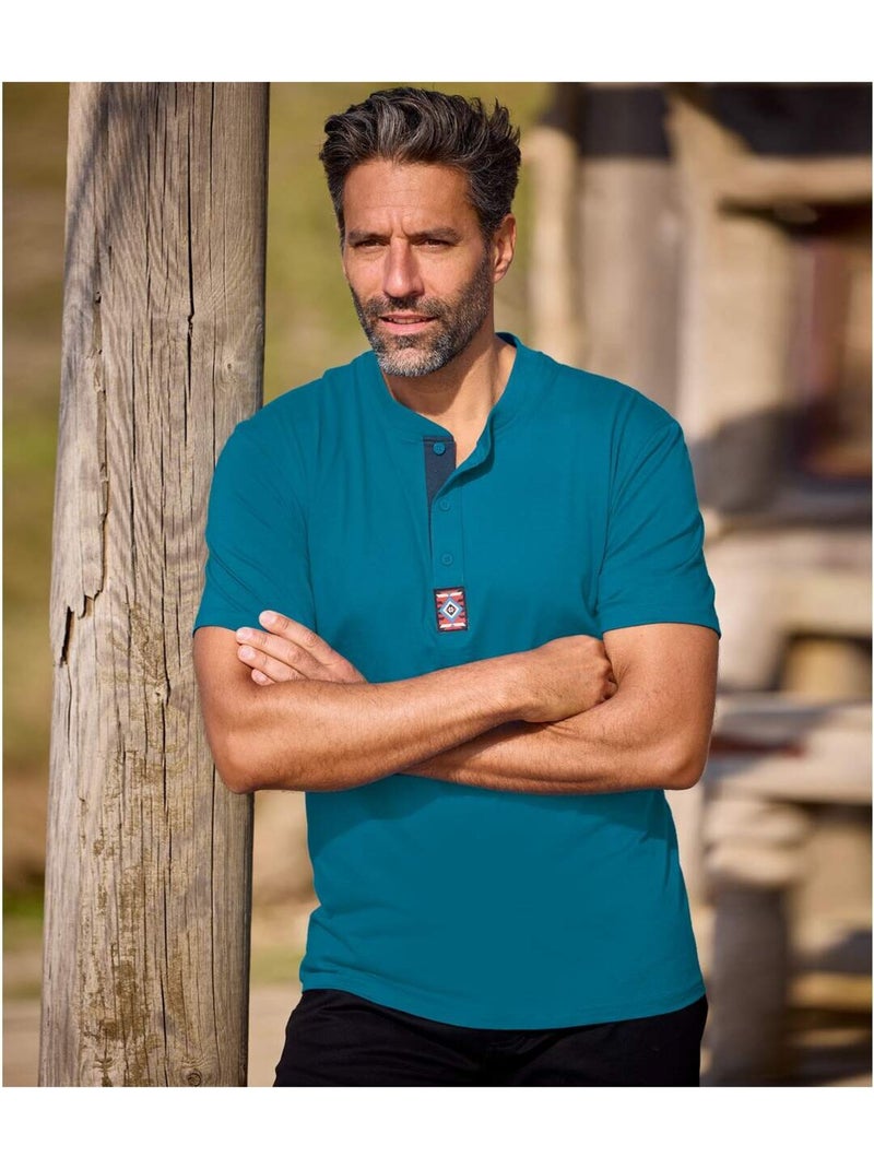 Lot de 3 tee-shirts col boutonné décontraction   - atlas for men Beige - Kiabi