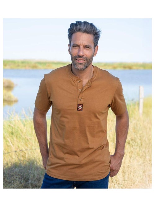 Lot de 3 Tee-shirts Col Boutonné Unis   - ATLAS FOR MEN - Kiabi