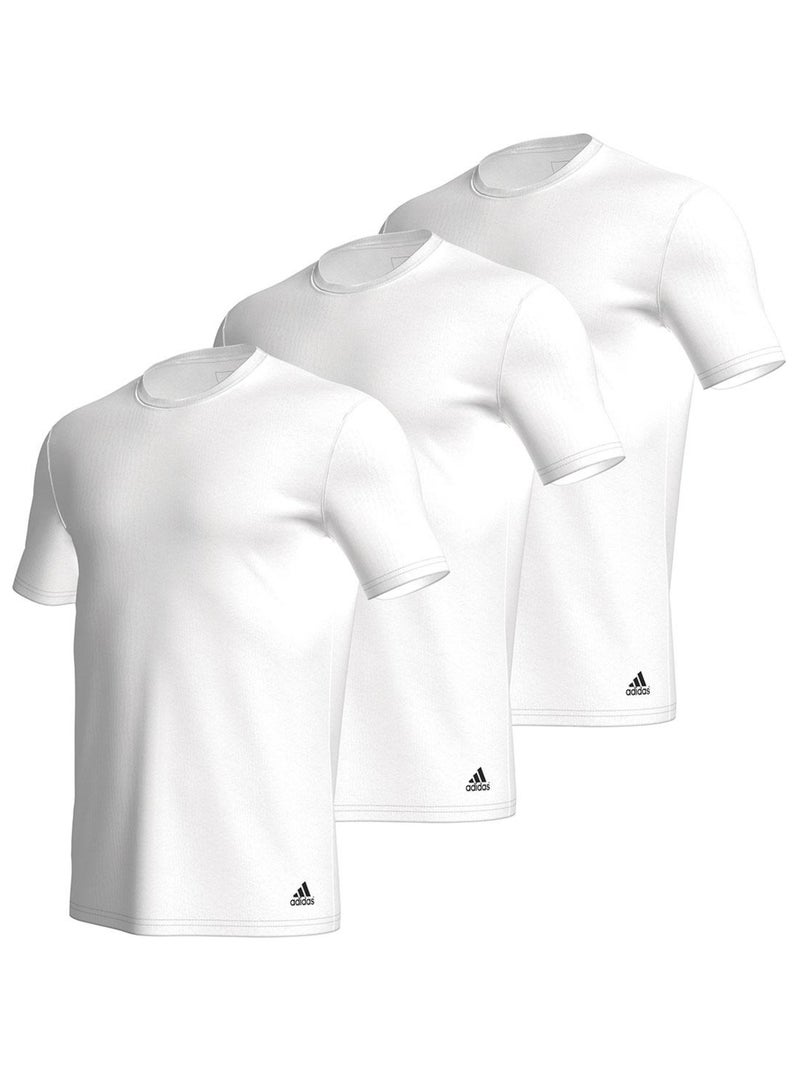 Lot de 3 tee-shirts col rond homme Active Core Coton Adidas Blanc - Kiabi