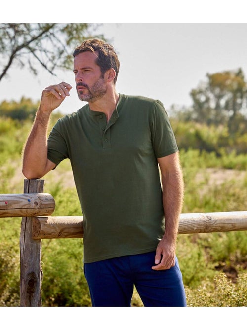 Lot de 3 Tee-Shirts Col Tunisien  - ATLAS FOR MEN - Kiabi