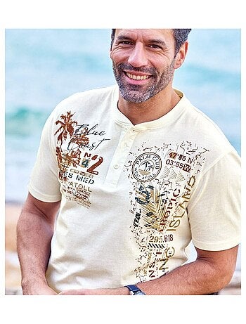 Lot de 3 Tee-Shirts Col Tunisien - ATLAS FOR MEN