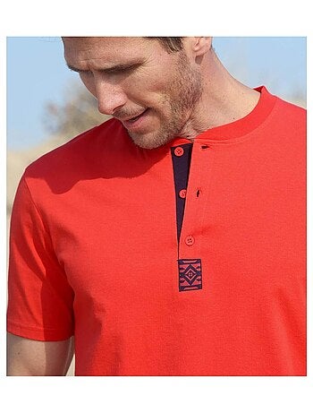 Lot de 3 Tee-shirts Col Boutonné Unis - ATLAS FOR MEN