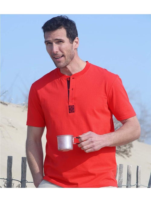 Lot de 3 Tee-Shirts Col Tunisien   - ATLAS FOR MEN - Kiabi