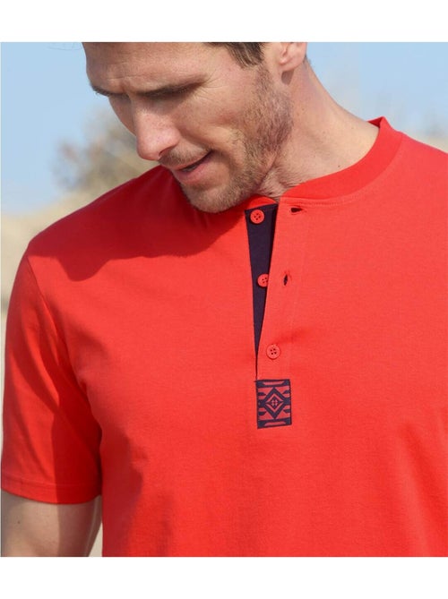 Lot de 3 Tee-Shirts Col Tunisien   - ATLAS FOR MEN - Kiabi