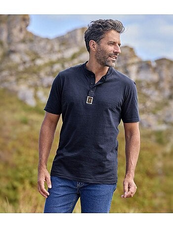 Lot de 3 tee-shirts col tunisien outdoor - atlas for men