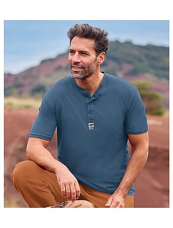 Lot de 3 Tee-Shirts Col Tunisien Unis - ATLAS FOR MEN