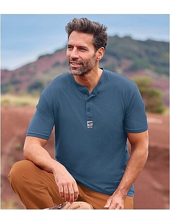 Lot de 3 tee-shirts col boutonné décontraction - atlas for men