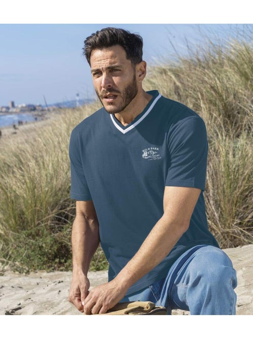 Lot de 3 Tee-shirts Col V   - ATLAS FOR MEN - Kiabi