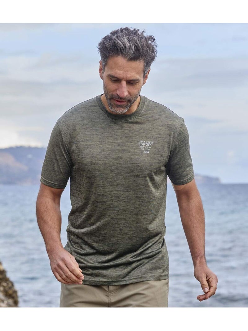 Lot de 3 tee-shirts flammé sport  - atlas for men Gris Kaki - Kiabi