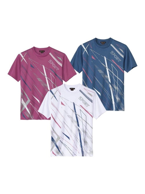 Lot de 3 Tee-shirts Fluide Sport   - ATLAS FOR MEN - Kiabi