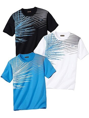 Lot de 3 Tee-Shirts Graphique Sport - ATLAS FOR MEN