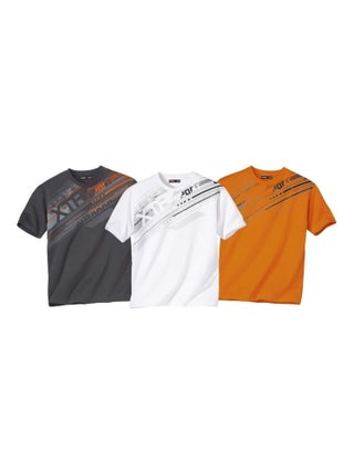 Lot de 3 Tee-Shirts Graphic Sport   - ATLAS FOR MEN