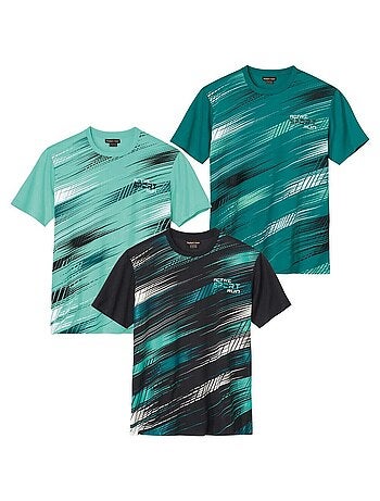 Lot de 3 Tee-Shirts Graphique - ATLAS FOR MEN
