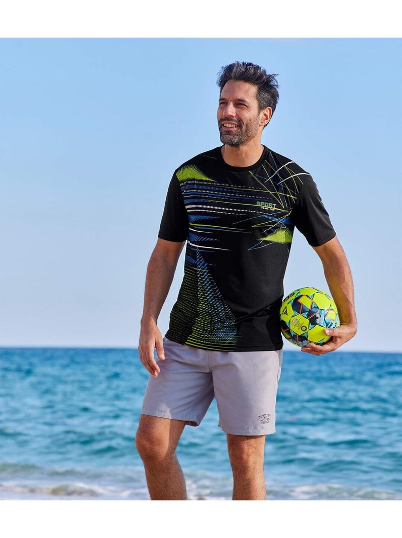 Lot de 3 Tee-Shirts Graphique Sport  - ATLAS FOR MEN Blanc Vert Noir - Kiabi