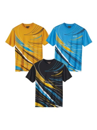 Lot de 3 Tee-Shirts Graphique Sport   - ATLAS FOR MEN