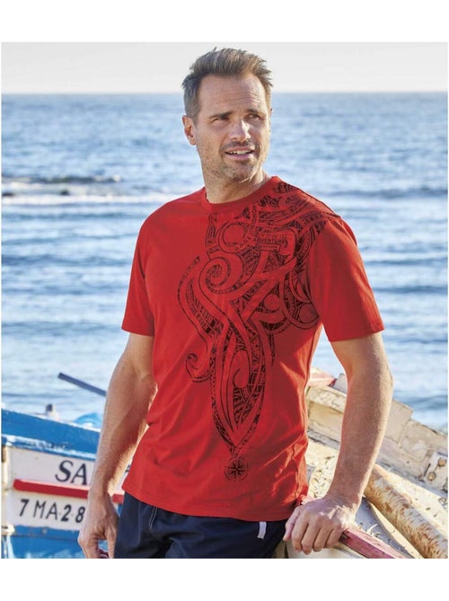 Lot de 3 Tee-Shirts Imprimé Maori  - ATLAS FOR MEN - Kiabi
