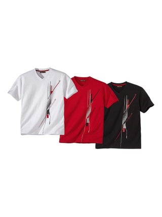Lot de 3 Tee-Shirts Imprimés Graphic  - ATLAS FOR MEN
