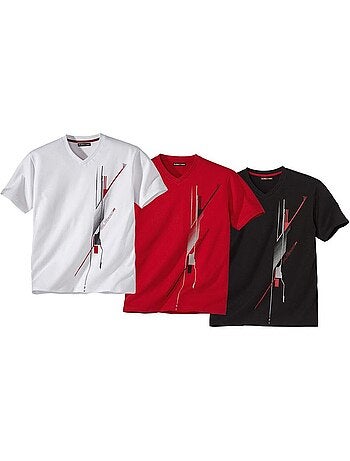 Lot de 3 tee-shirts imprimés graphic - atlas for men