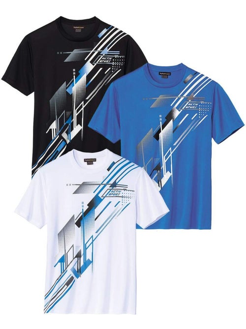 Lot de 3 Tee-Shirts Imprimés Summer Sport  - ATLAS FOR MEN - Kiabi