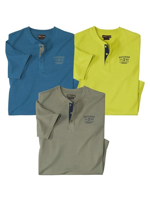 Lot de 3 Tee-Shirts Outdoor   - ATLAS FOR MEN - Kiabi