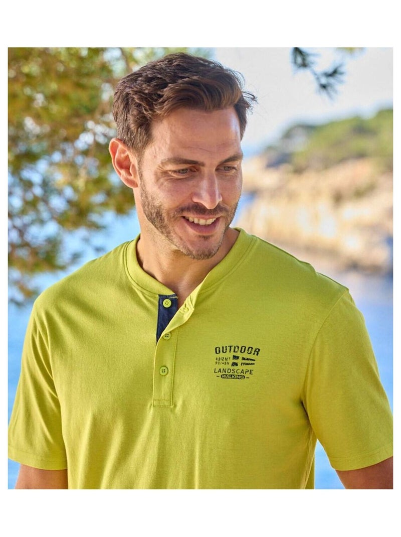 Lot de 3 Tee-Shirts Outdoor   - ATLAS FOR MEN Bleu Vert - Kiabi
