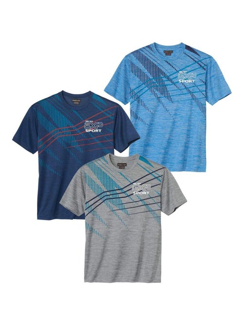 Lot de 3 Tee-Shirts Polyester Sport   - ATLAS FOR MEN - Kiabi