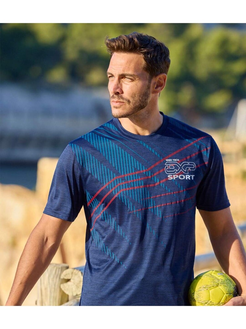 Lot de 3 Tee-Shirts Polyester Sport   - ATLAS FOR MEN Bleu Gris Bleu - Kiabi