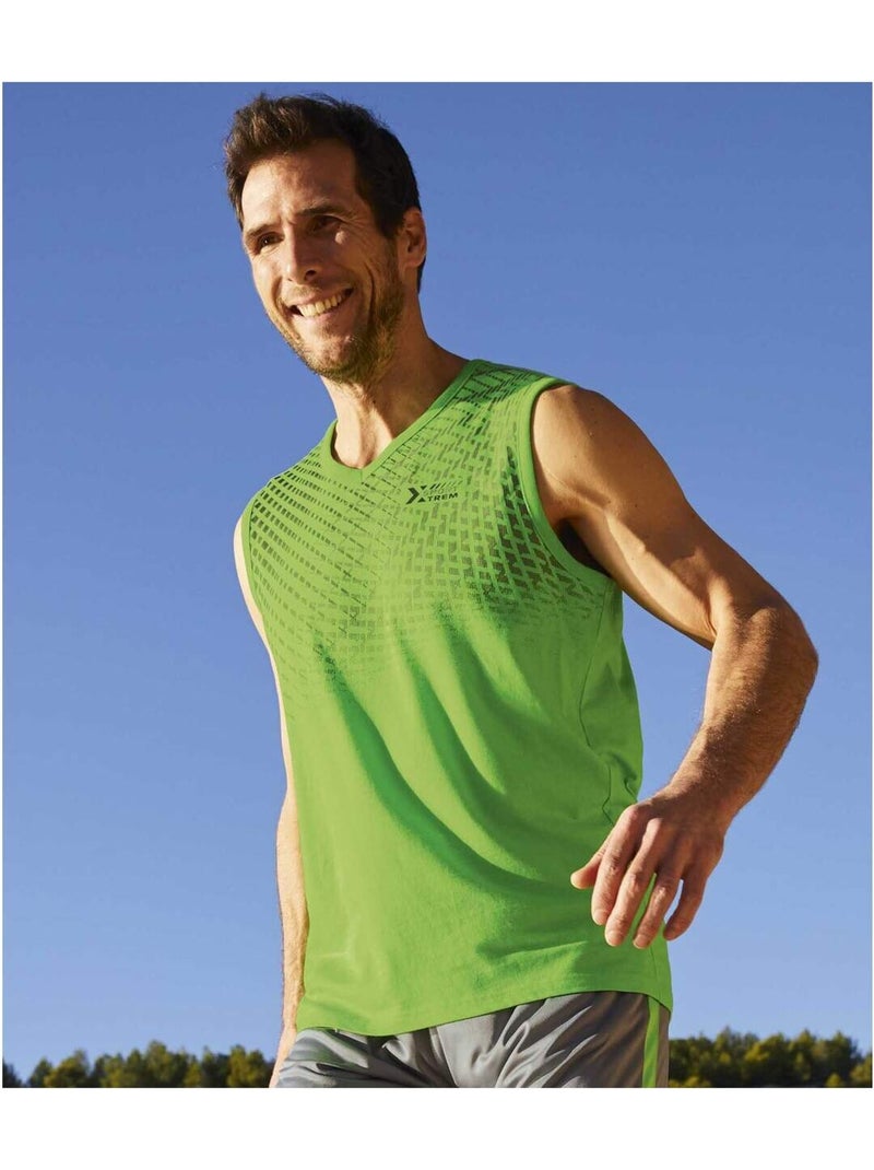 Lot de 3 Tee-shirts Sans Manches Sport   - ATLAS FOR MEN Gris Vert Noir - Kiabi