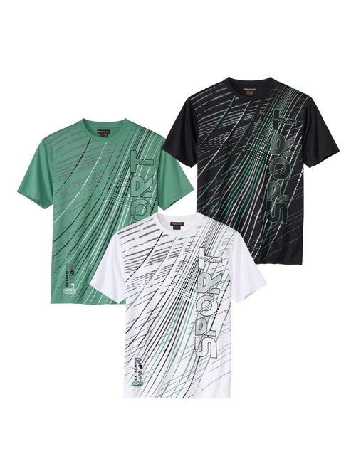 Lot de 3 Tee-Shirts Sport   - ATLAS FOR MEN - Kiabi