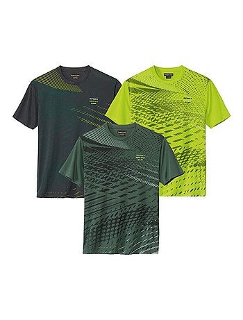 Lot de 3 Tee-Shirts Sport Imprimé Graphique - ATLAS FOR MEN