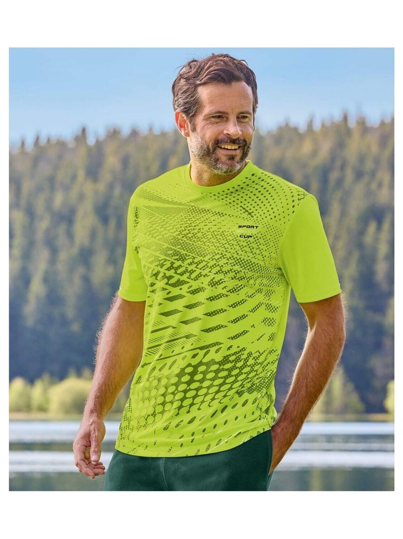 Lot de 3 Tee-Shirts Sport   - ATLAS FOR MEN Gris Vert clair - Kiabi