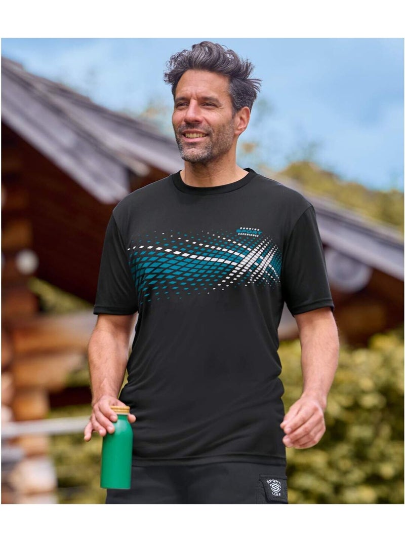 Lot de 3 Tee-Shirts Sport   - ATLAS FOR MEN Noir - Kiabi