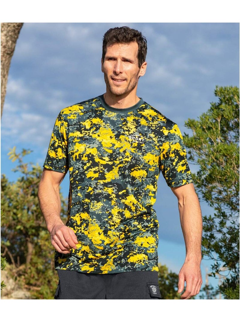 Lot de 3 Tee-Shirts Sport   - ATLAS FOR MEN Noir Jaune - Kiabi